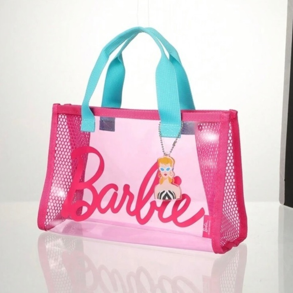 Barbie Pink and Blue Transparent Tote Bag